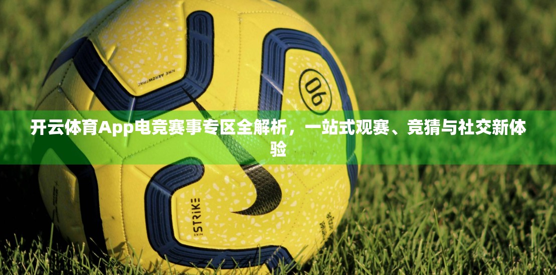 开云体育App电竞赛事专区全解析，一站式观赛、竞猜与社交新体验